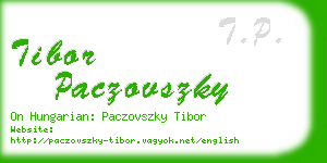 tibor paczovszky business card